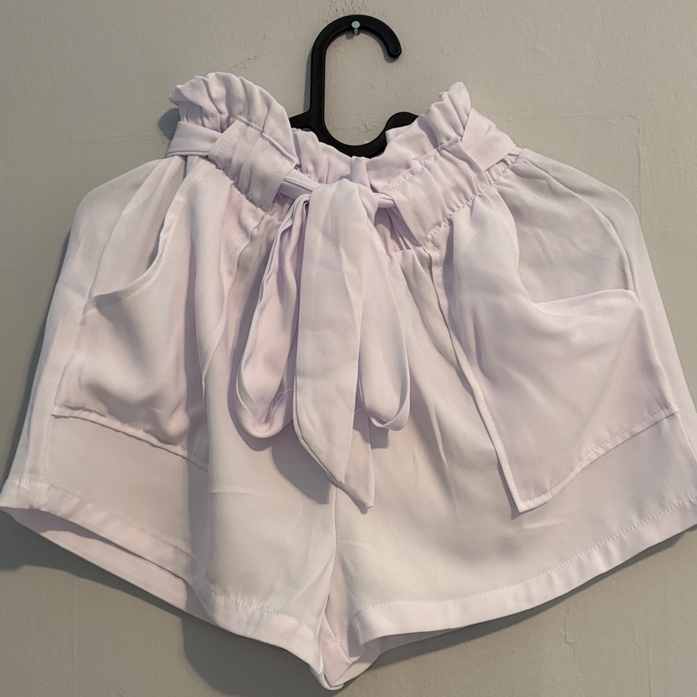 Kids High Waist Light Pink Shorts